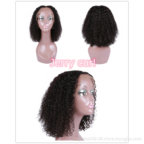 10a 13x6x2 Mink Brazilian Virgin Raw 100% Human Hair Lace Wigs,180 Density Middle Part Lace Front Short Curly Natural  Bob Wigs